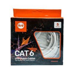 كابل شبكة LAN Cat6 من Microdigit بطول 5 أمتار - كابل شبكة متين وعالي السرعة